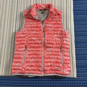 Eddie Bauer Vest Womens Small Pink EB700 Down Puffer Quilted Zip Lightweight EC